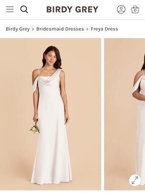 Birdy Grey Freya Draped One-Shoulder Cream Bridal Gown